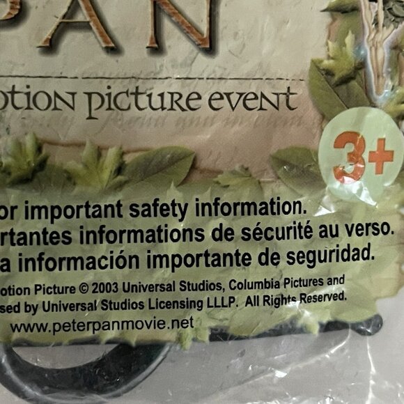 Disney Peter Pan Tinkerbell Clip Bag Charm Keychain Wendy's Flapping Glow Wings - Picture 6 of 11